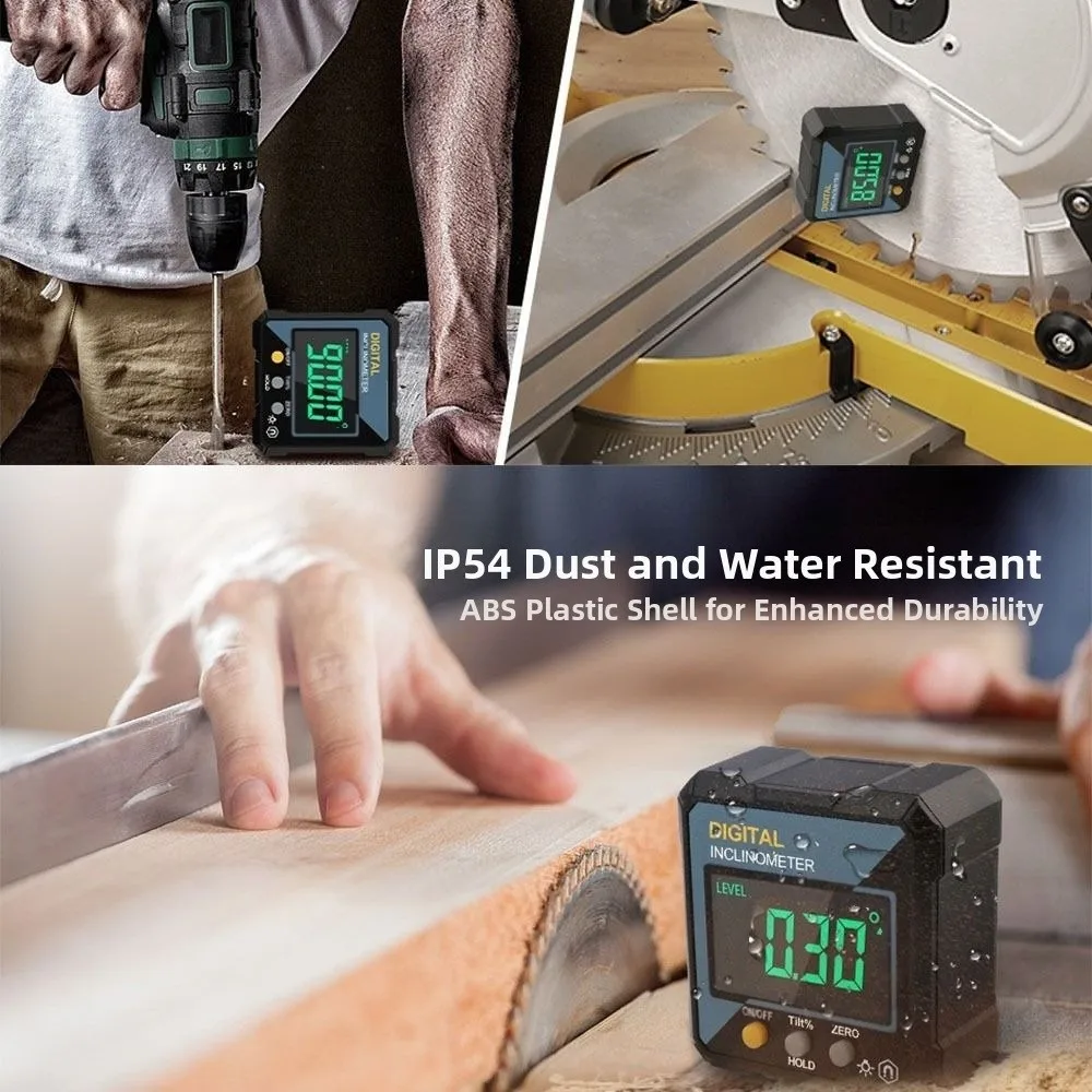 

Waterproof Electronic Angle Protractor LCD Backlight Single-sided Magnetic Slope Meter High-precision Digital Inclinometer