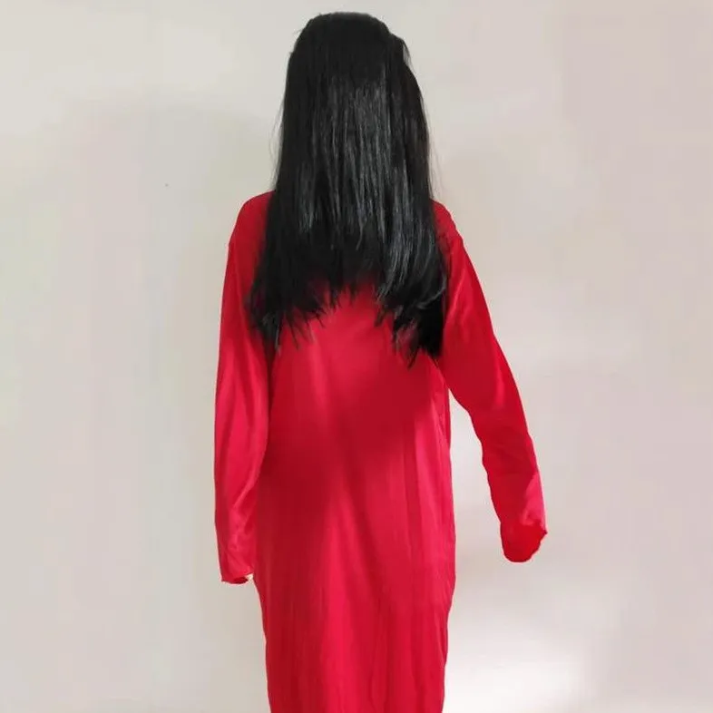 زي أداء للهالوين، فستان زفاف الزومبي الأبيض والأحمر، زي تنكري للنساء على شكل شبح، زي مسرحي، فستان صيني تقليدي #2