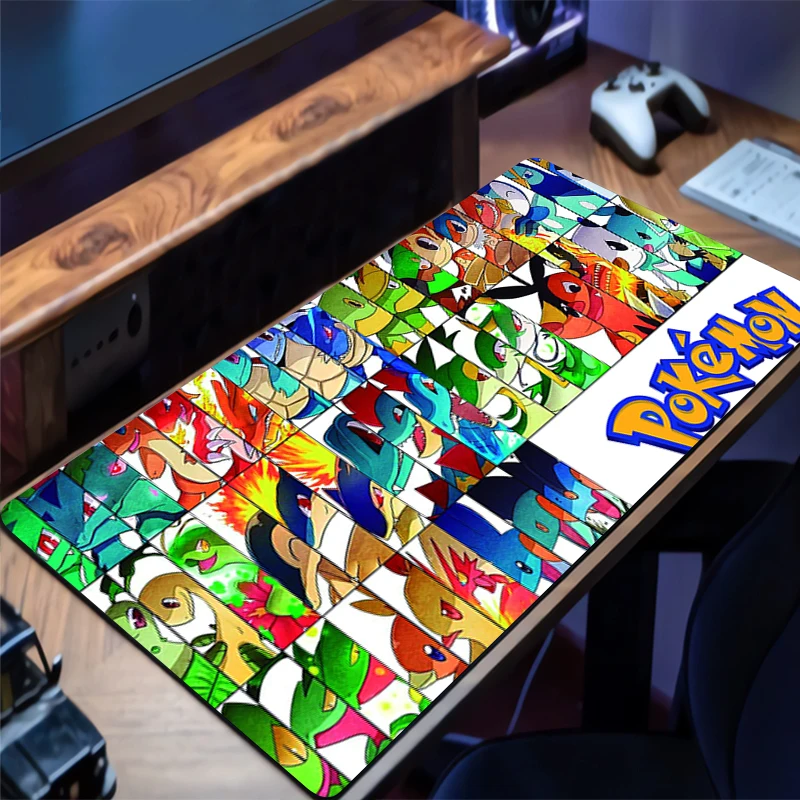 Portable Mouse Pad Office PC Gaming P-Pokemons P-Pikachus Non-slip Desk Mat Personality-Filled Keyboard Pad Desk Mats Mousepad