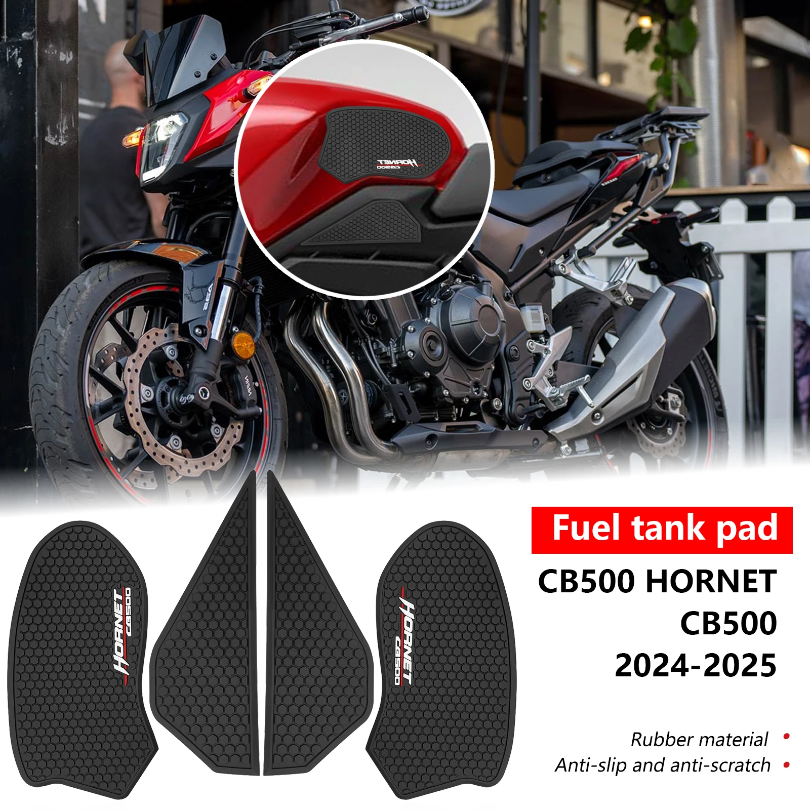 

For CB500 HORNET 2024 2025 cb 500 fuel tank traction pad motorcycle fuel tank pad anti-slip fuel tank sticker