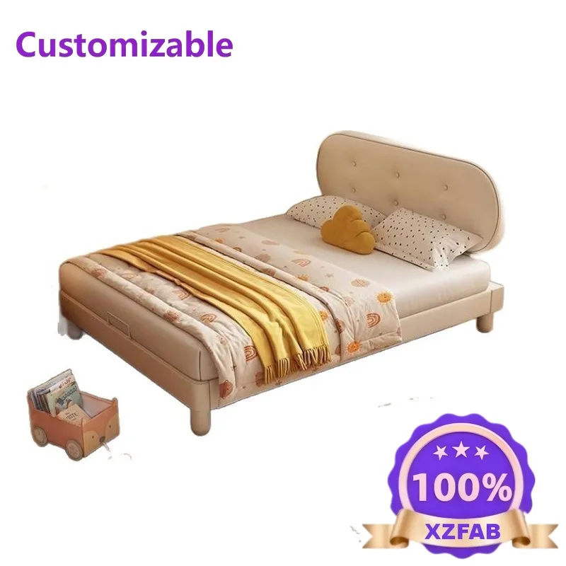 Factory Direct 2026 Children's room small bed cartoon wind children's bed girl small apartment thin bedside small apartment