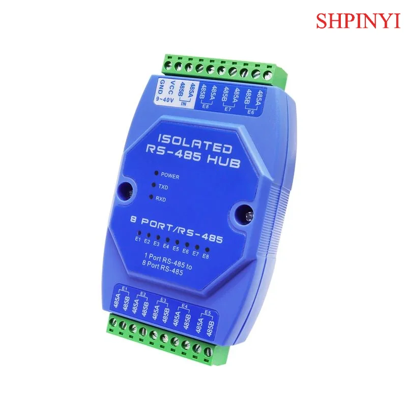 Eight port Photoelectric isolation RS-485 HUB Anti-surge Anti-interference