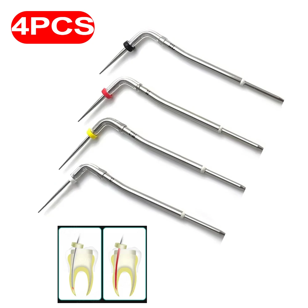 

Dental Endo Obturation System Gutta Percha Pen Heated Tips 4Pcs Root Canal Tips Dentist Hot Melt Filling Heating Pin Tips Tool