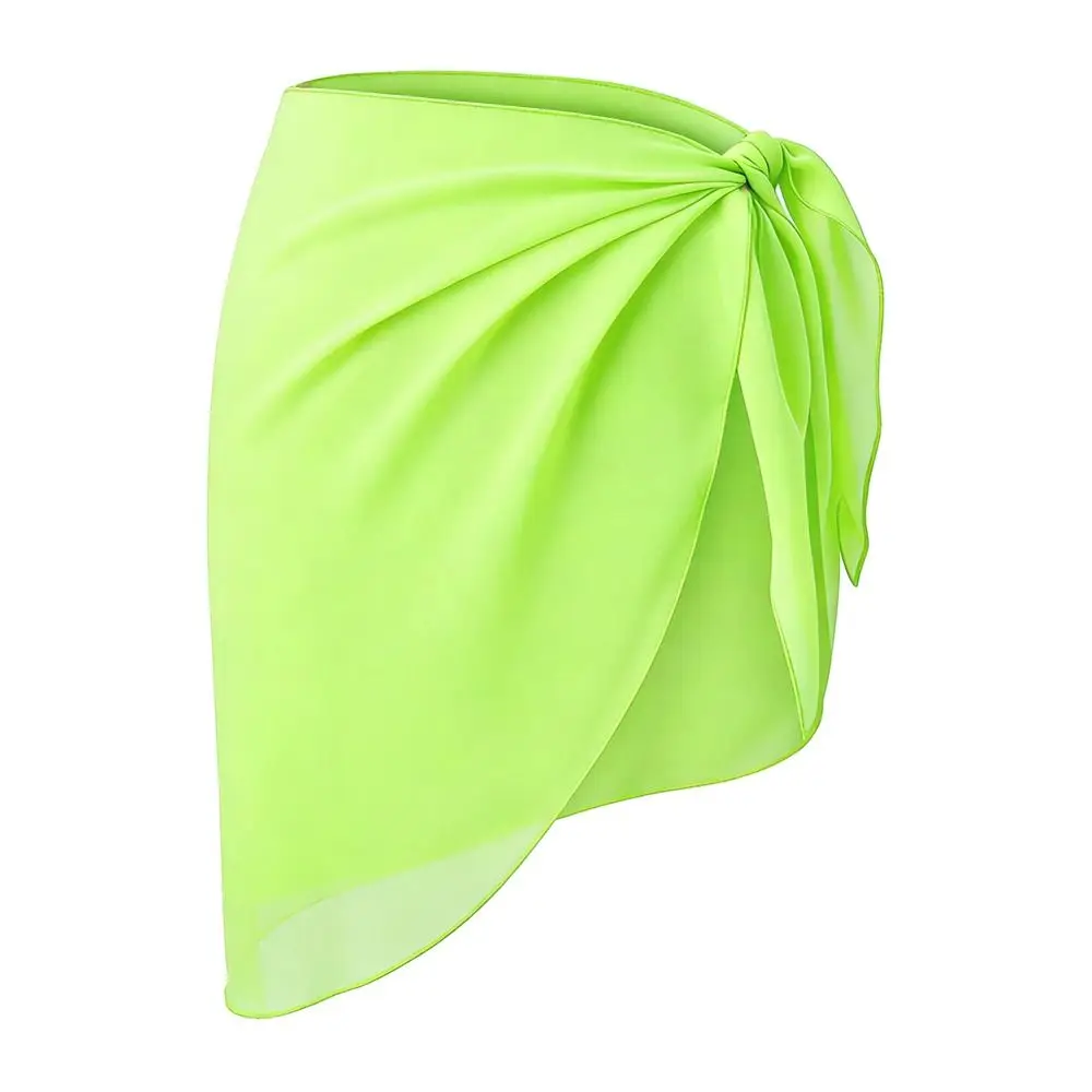 Chiffon Material Beach Dress Sheer Fabric Short Length Swimsuit Coverups UPF Protection Wearable Design Beach Wrap