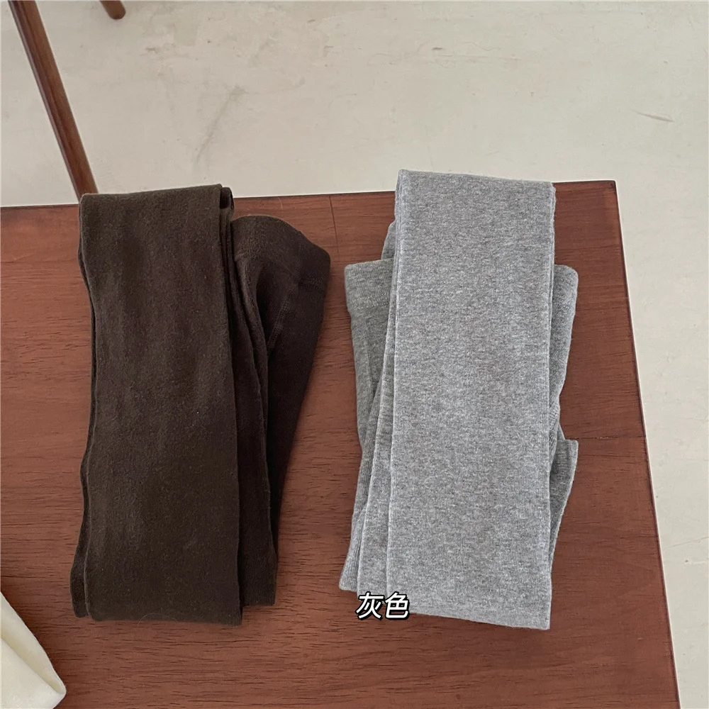 High Quality Solid Color Cotton Women’s Pantyhose Autumn Winter Vintage Breathable Casual Tights Female Korean Fashion Pantyhose