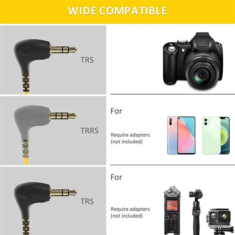 -A89Z ميكروفون بندقية صغير لهاتف Iphone لكاميرات Gopro/Canon Nikon مع حامل للصدمات لمدونات الفيديو على اليوتيوب