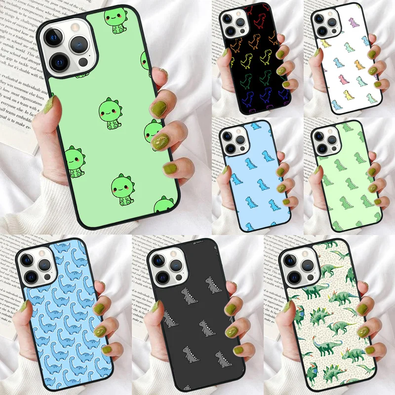 

Чехол для телефона с забавным рисунком динозавра для iPhone 17 Air 16 15 14 12 13 PLUS 11 PRO MAX Back Fundas Coque Cover Shell