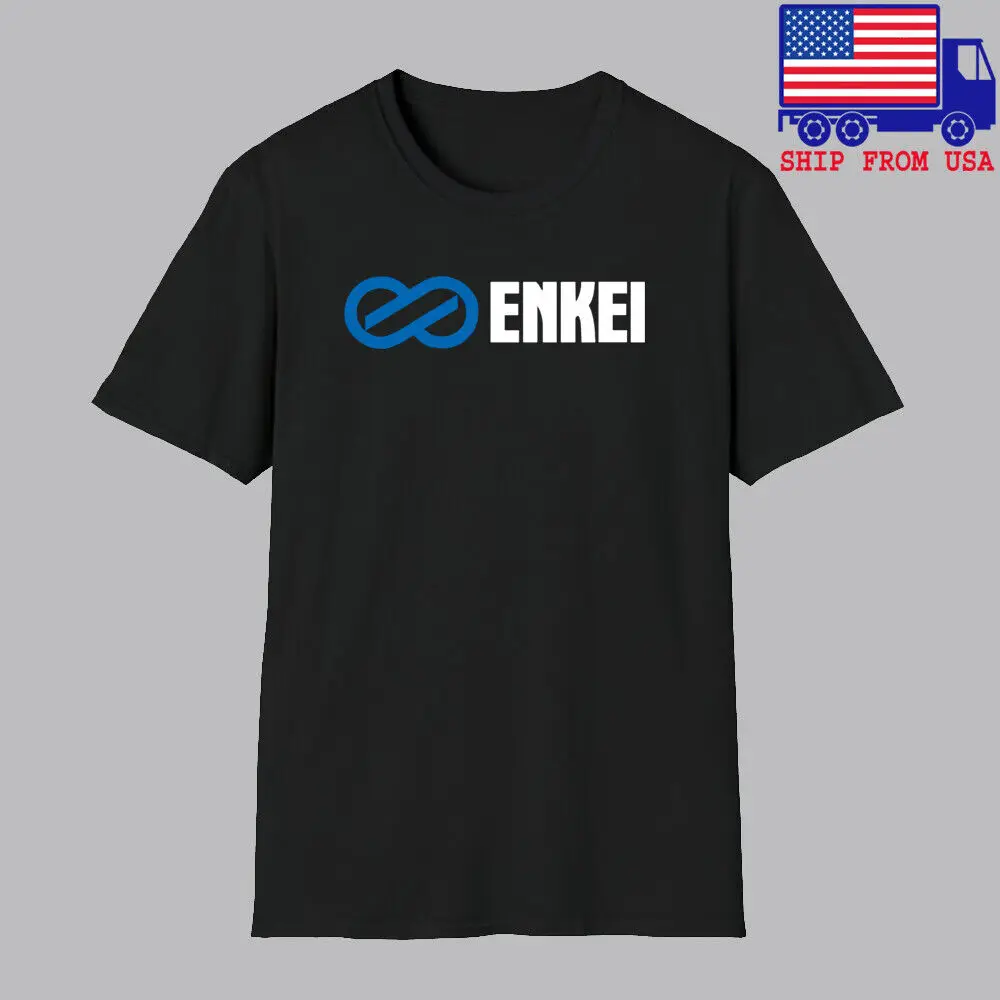 Enkei Japan Tuning Racing Men's Black T-shirt Size S-5XL