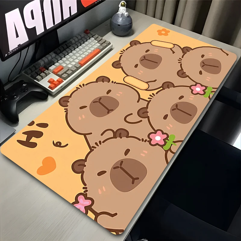 Mouse Pad Capybara Gamer Mousepads Big Gaming Mousepad Large Keyboard Mat Waterproof Desk Pad For Computer Laptop Mouse Pads