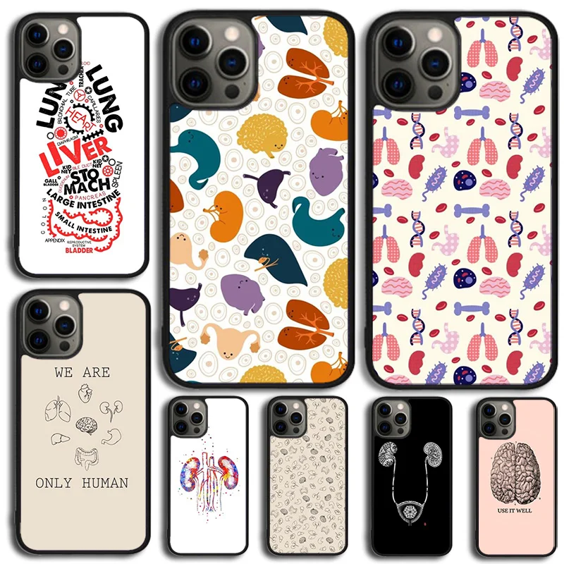 Funda iPhone con diseño de órganos humanos – Arte médico cerebro - imagen 4