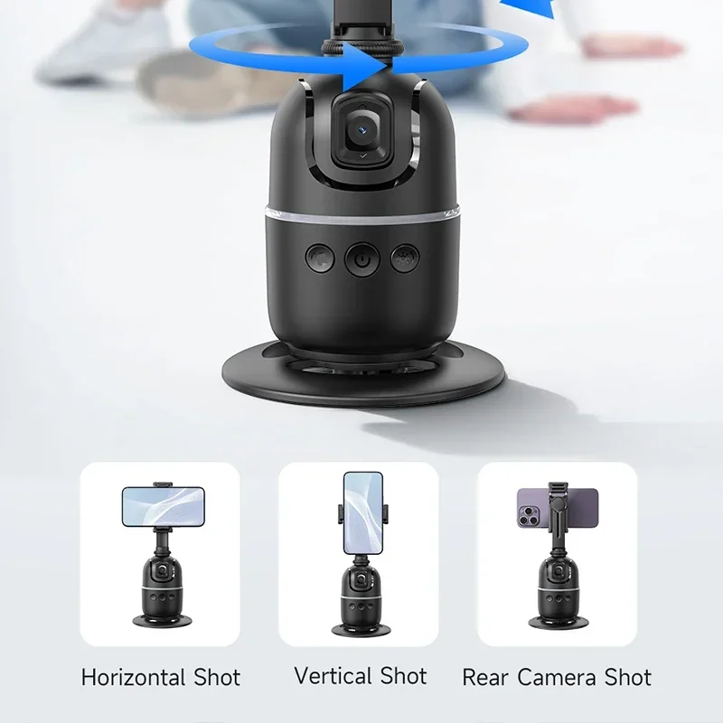 Automatic Facial Tracking with 360 ° Rotation, Mobile Phone Holder for Portable Intelligent Human Body Photography Camera Holde