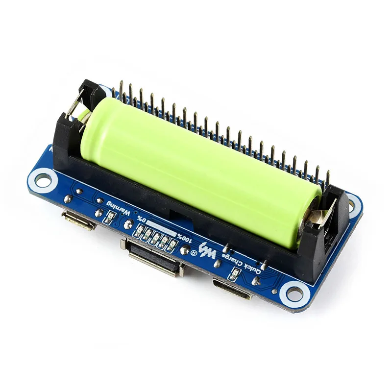 Raspberry Pi 4B/3B+/Zero W Lithium Battery Expansion Board - 5V Power Bank Module with Bidirectional Fast Charging