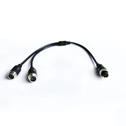4Pin Y splitter Aviation Cable For Car Rear View Reversing Camera 35CM male or female  to female or male connect adapter cable