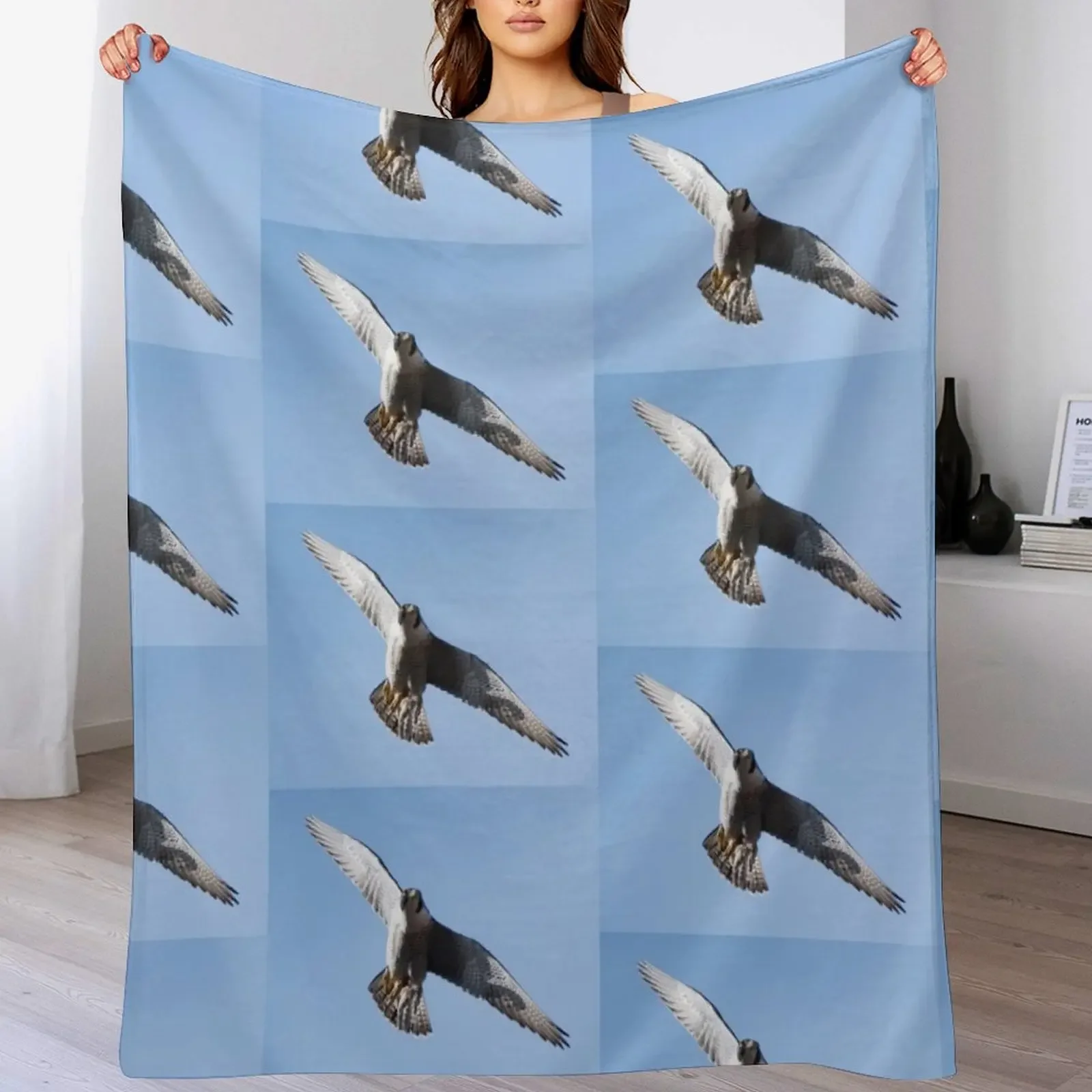 New peregrine falcon Throw Blanket Warm Throw Blanket Gift for Anniversary