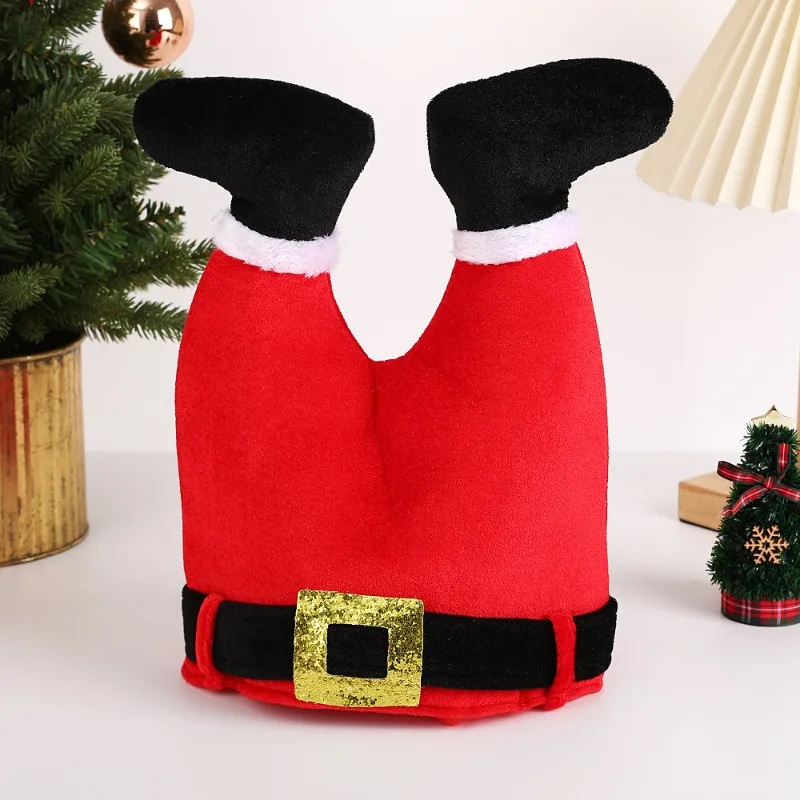 

Christmas Party Hats Set Santa Elf Clown Leg Stocking Cap Festive Holiday Decorations Holiday Gift Exchange Accessories