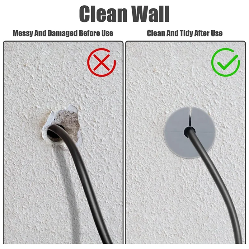 2Pcs Cable Routing Kit For Starlink, Cable Feed Through Bushings For 1Inch Wall Hole, Ethernet Cable Wall Grommet