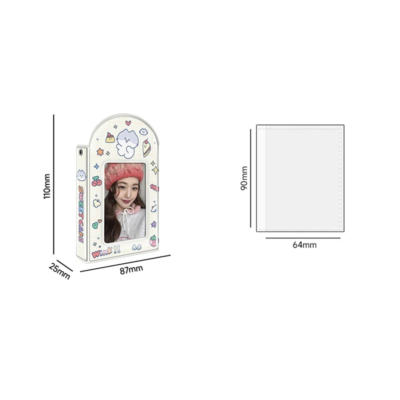 Porte-cartes photo creux Kawaii, album de carte photo K-pop Idol, protection d'affichage photo, 3 pouces