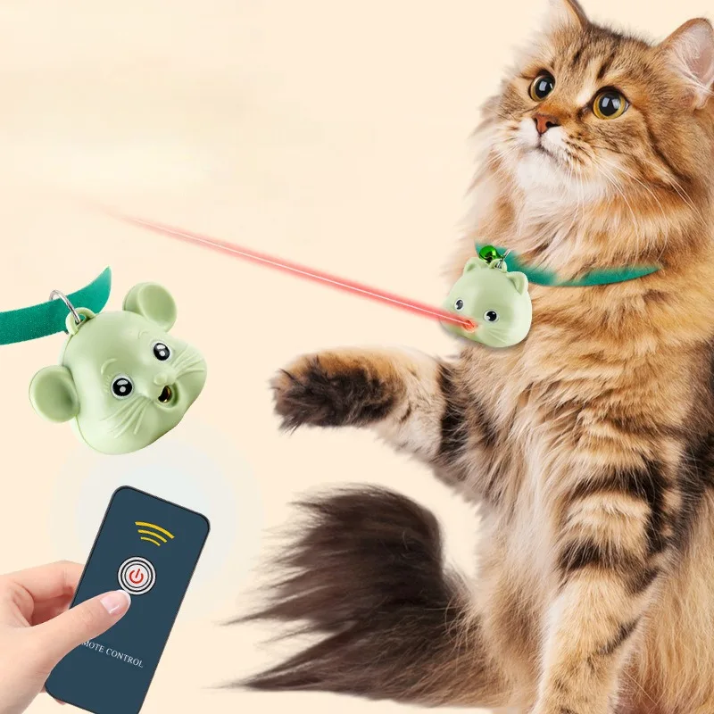 Automatic Cat Laser Collar Toy Smart Interactive Chaseing Kitten Toys USB Electric Training Toy for Indoor Cat Accessories