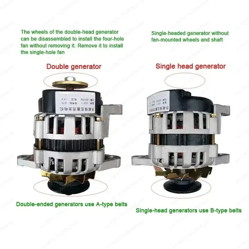 12V 24V Permanent Magnet DC Brushless Generator Small Copper Wire Package 14/28V 2000W High-Power Generator for Tricycle Tractor