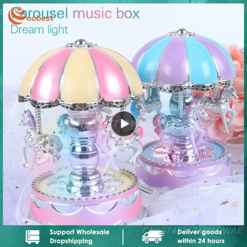 Music Box Interesting High Quality Smart Design Cute Design Perfect Gift Toys Baby Musical Toys Playful Carousel