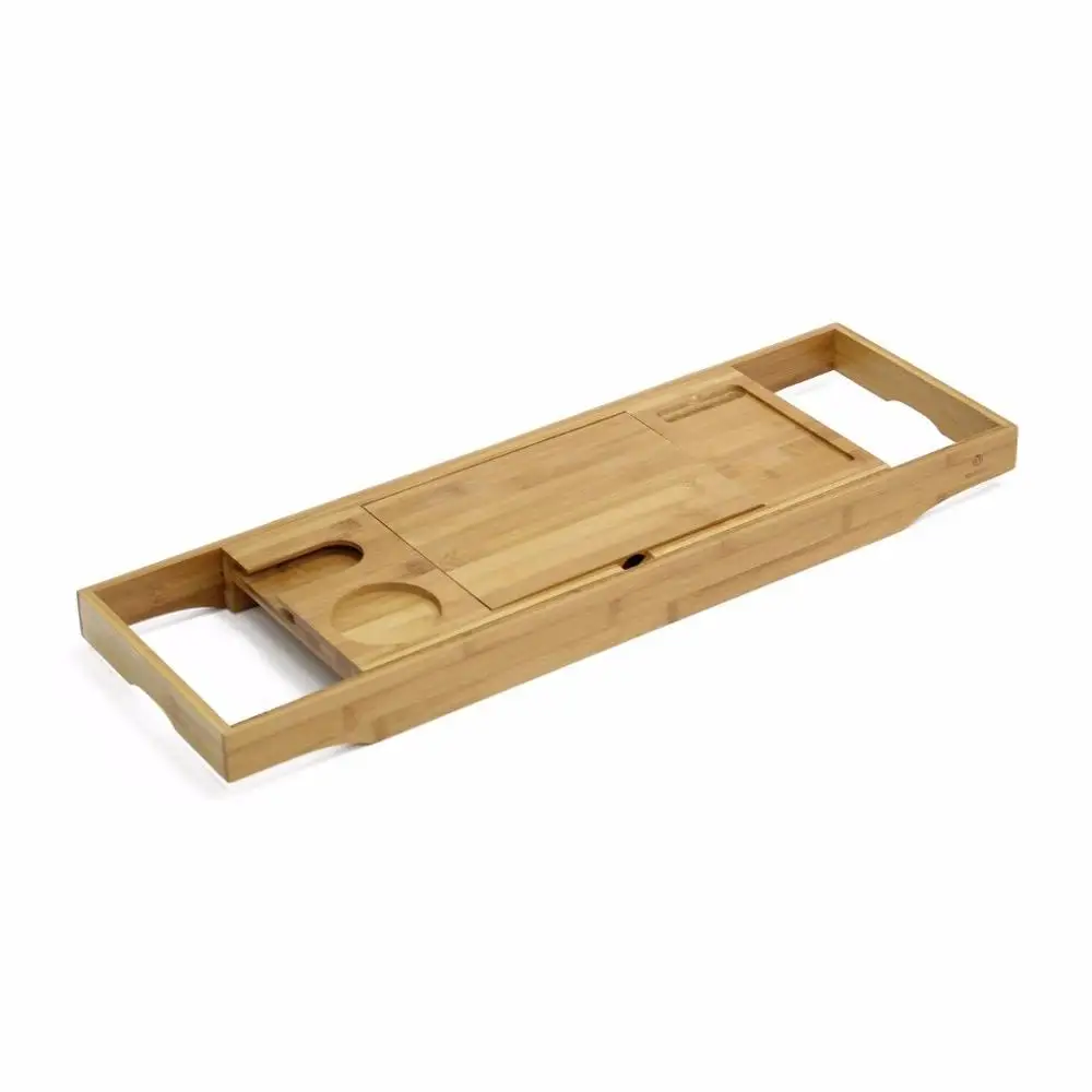 

Bamboo Bathtub Tray Wooden Bath & Bed Tray Table with Extending Sides