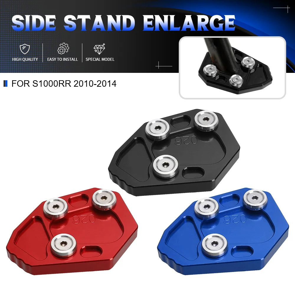 For BMW S1000RR 2010 2011 2012 2013 2014 Motorcycle Accessories Kickstand Foot Side Stand Extension Pad Support Plate Enlarge