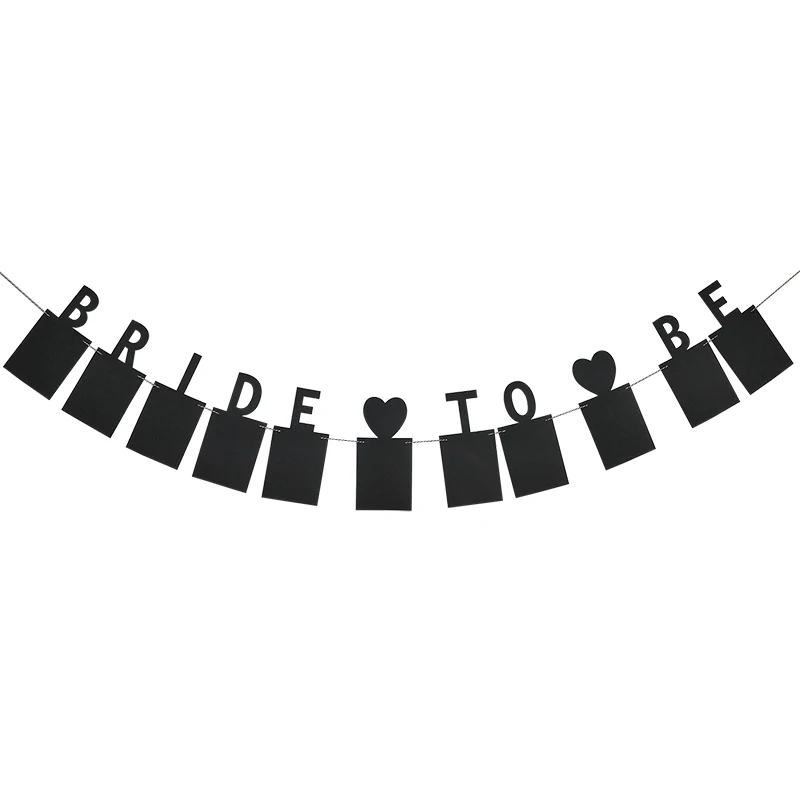 1 Packung Papier-Banner „Bride To Be“ für Junggesellinnenabschied, Partygirlande, DIY Brautparty-Wimpelkette, Hochzeitsdekorationszubehör – Detail 5