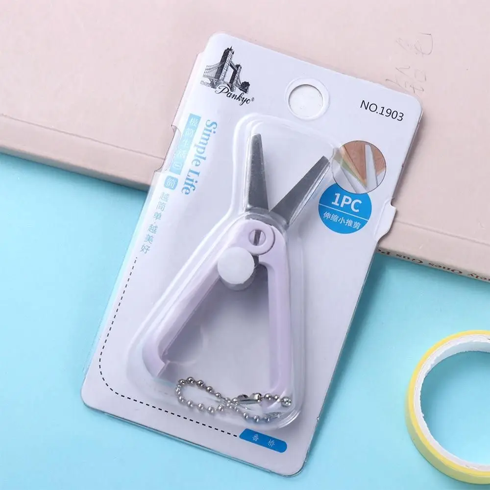 Folding Design Stationery Office Supplies Hand Scissors Art Tool Stainless Steel Scissors Scissors Adjustable Folding Scissors