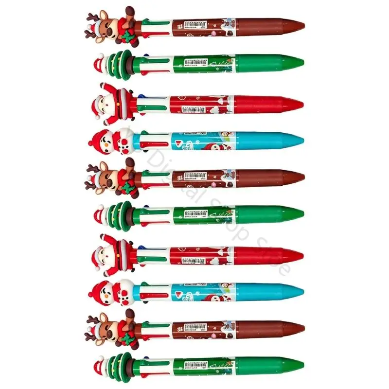 96BA 4-in-1-Weihnachtsschreibset mit mehrfarbigen Stiften für Notizen Klassenzimmer und Feiertagsmitteilungen – Detail 7