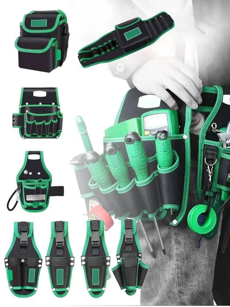 Multifunctional Tool Bag oxford Fabric Tool Belt Screwdriver Kit Holder Tool Bag Pocket Pouch Bag Electrician Waist Pocket Case