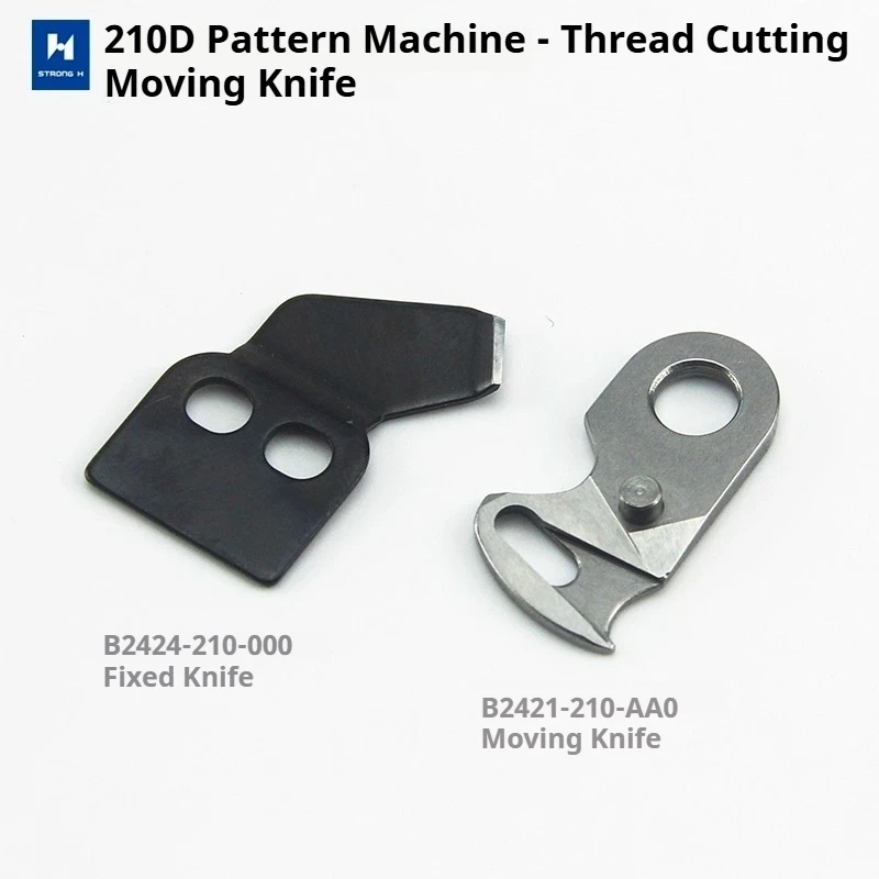 Sewing Machine Parts Thread Trimming Needle Plate Assembly Moving Fixed Knife For 210D 210EN Computer Pattern Machine Spares