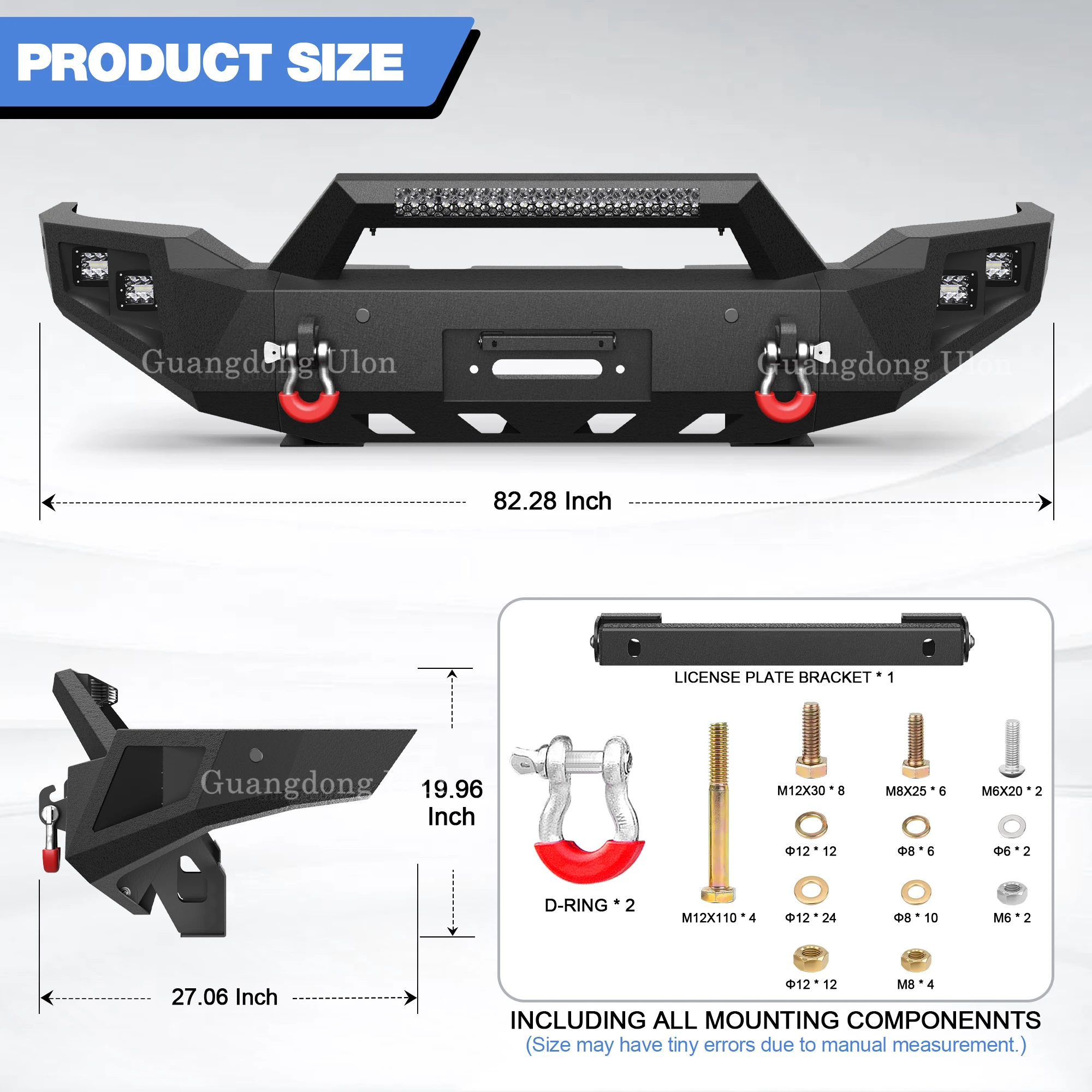 New Product Tundra Full Width Steel Front Bumper with Winch Plate fit 2007-2013 for toyota Tundra 4x4 Pickup Truck