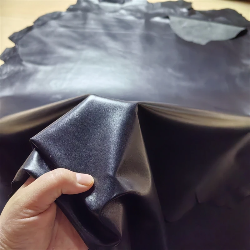 0.5/0.75mm Black Sheepskin. First Layer Leather. Real Leather Fabric.Handmade DIY For Leather Clothing. Skirt.Whole Sheepskin
