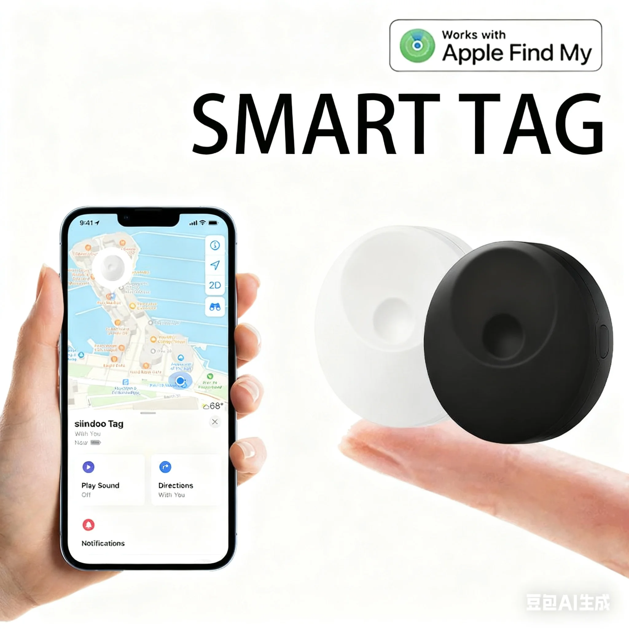 Smart GPS Tracker Mini Tag Suitable For Apple Find My APP ITag Anti Lost Portable Intelligent Locator Children's Anti Loss Devic