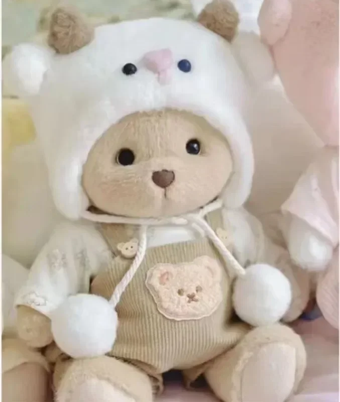 New Little Bear Plush Doll Clothes Toys for Changing Clothes Kawaii Children\'s Stuffed Dolls Room Decoration Gifts for Girls