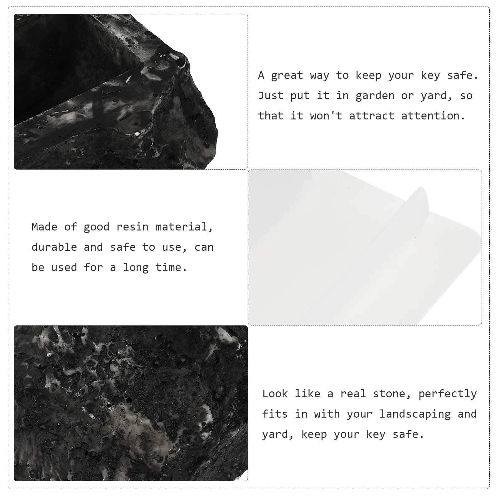 

Fake Stone Key Hider Outdoor Waterproof Resin Storage Box for Garden Yard Home Security Hidden Safe Place Keep Cash Or