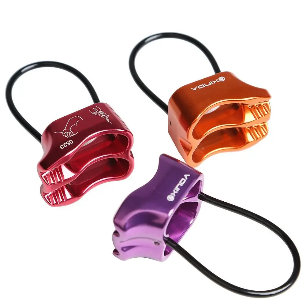 Downhill Be-lay Rappel Device Sicherheitsring Doppelschlitz Klettern Rappel Abseilen Hardware Klettern Abseilgerät Bergsteigen