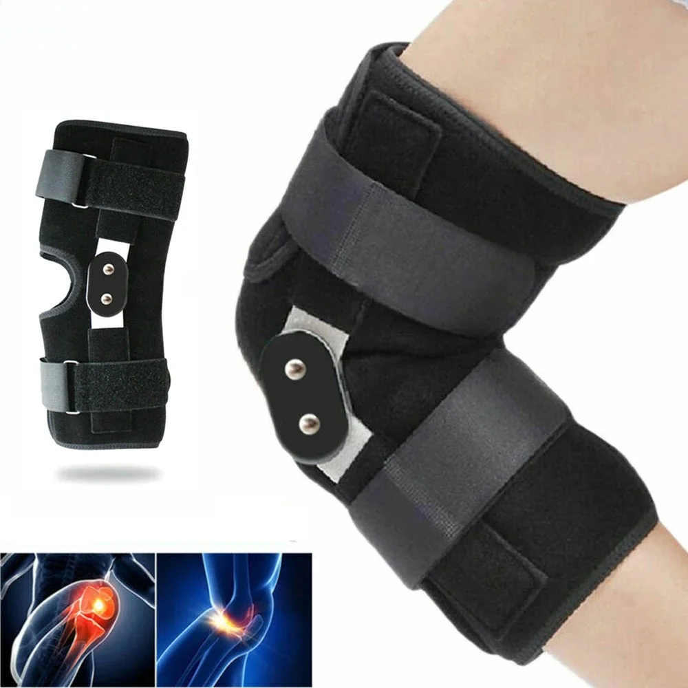 

Adjustable Pressurized Knee Brace Knee Support with Side Stabilizers for Recovery Aid Patellar Tendon Arthritis Basketball