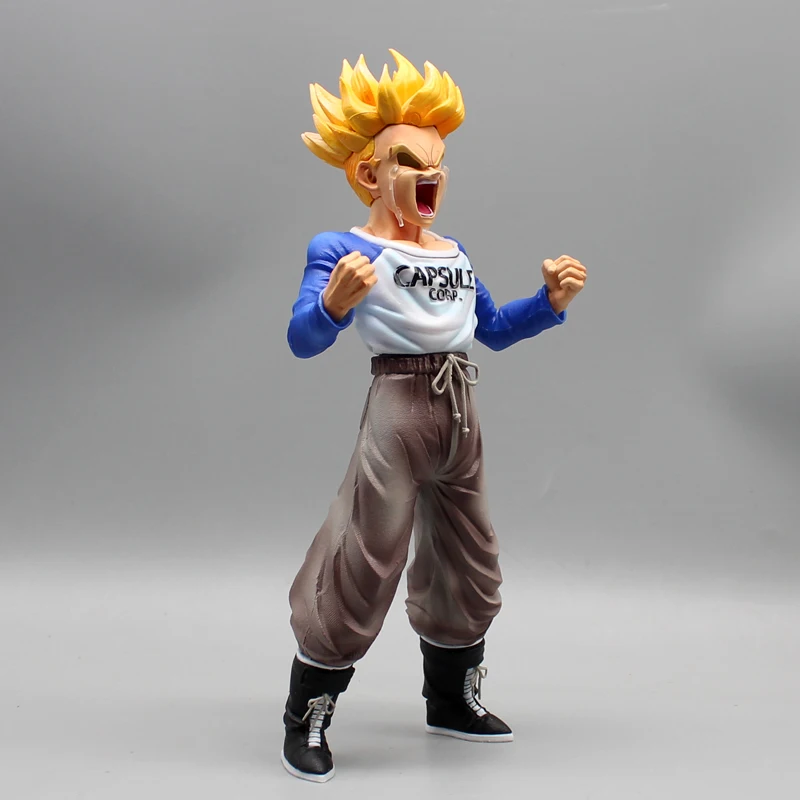 26cm Dragon Ball  Anime  Tranks Two Head Interchangeable Glowing Action Figure Model Statue Collection Desktop Ornament Toy Gift