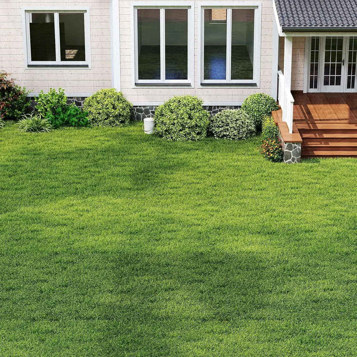 Artificial Grass Turf, 6 x 10 FT Indoor Outdoor Faux Grasses Rug with Drainage Holes, 80 oz/sq yd & 2
