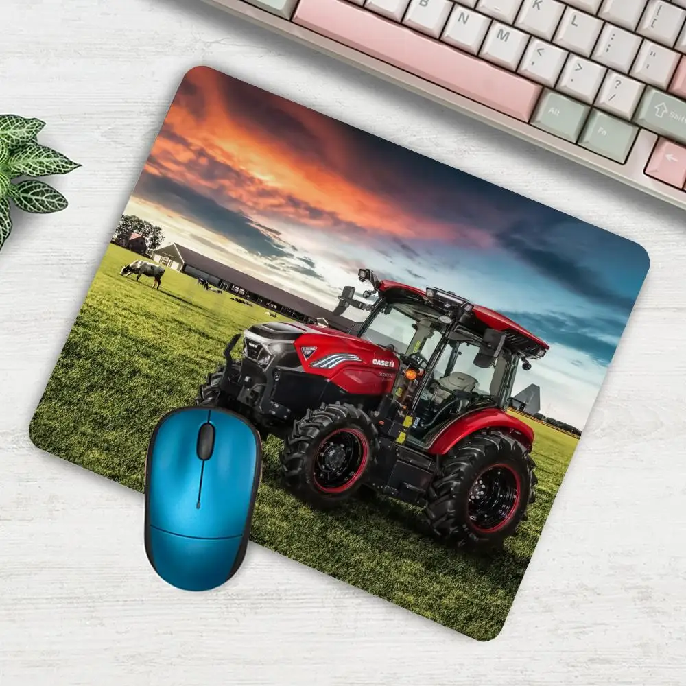 HYBXAXC Red Farm Tractor Small Mouse Pad Non Slip Rubber Desk Mat Waterproof Gaming Keyboard Pad for Office Home