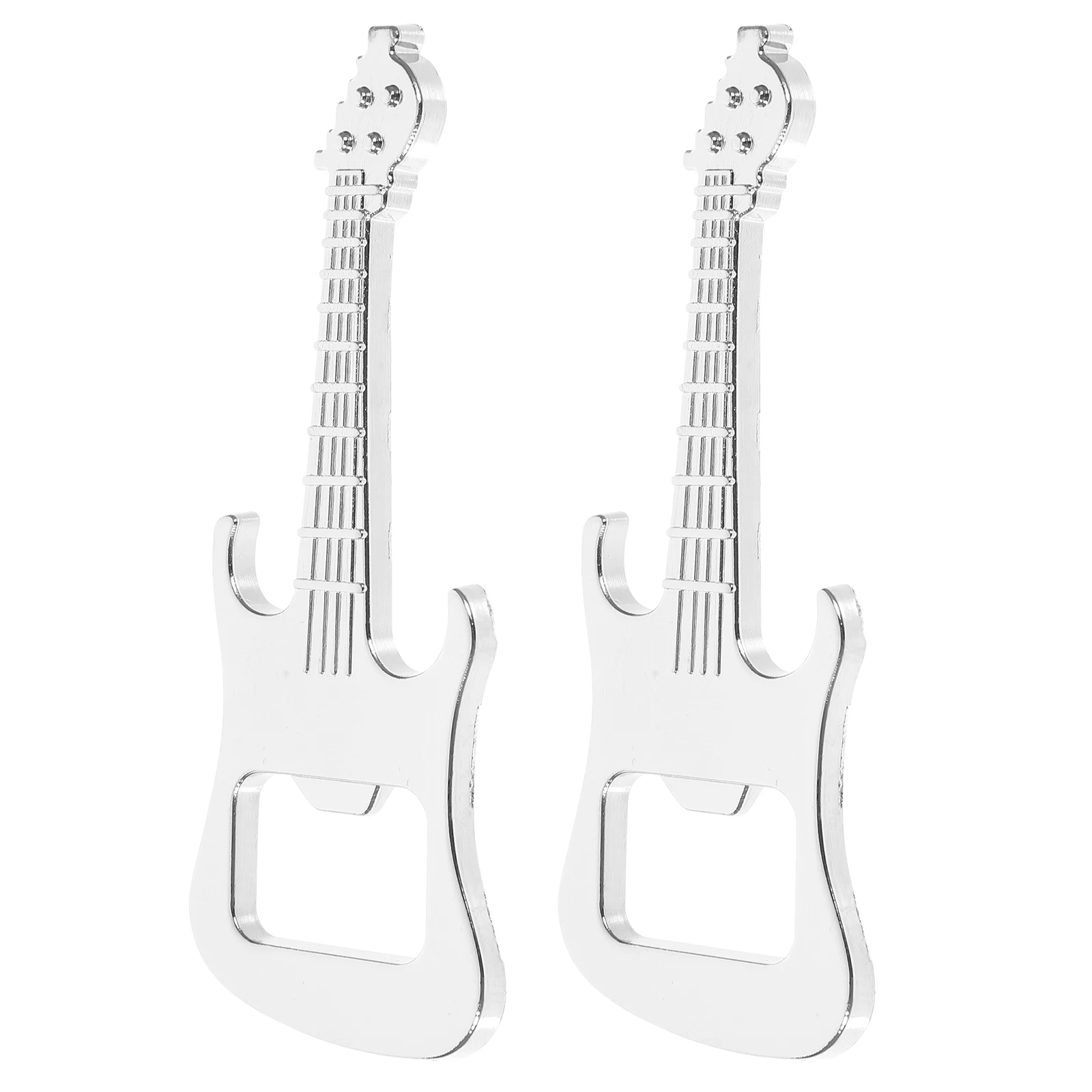 

2 Pcs Guitar Shaped Bottle 84x34x4mm Portable Party Beer Opener Decorative Metal Manual Opener For Music Lovers Kitchen Bar