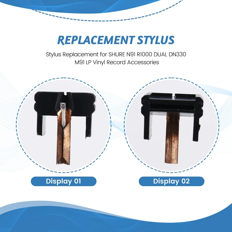 Stylus Replacement For SHURE N91 R1000 DUAL DN330 M91 LP Vinyl Record Accessories