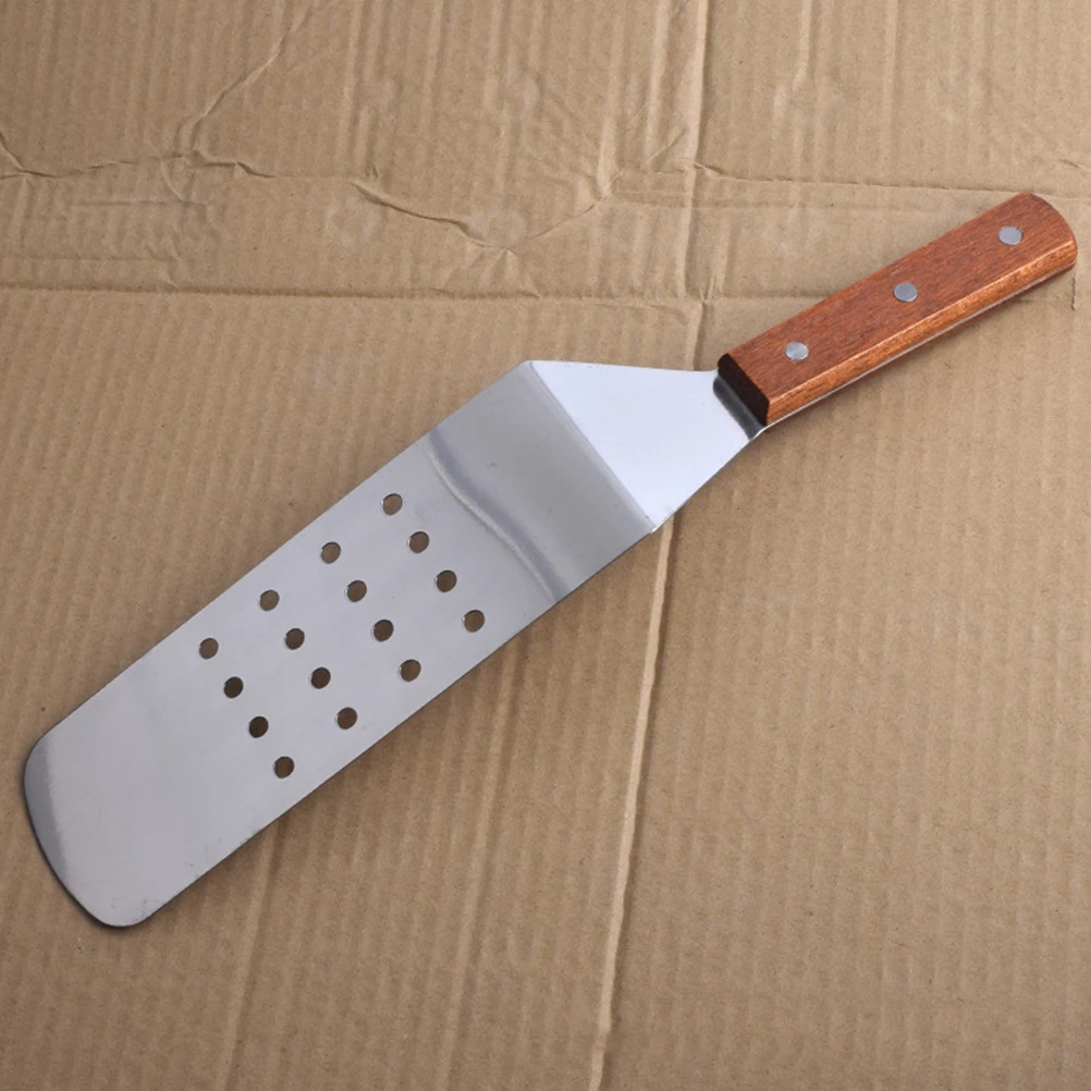 Espátula para panqueques de acero inoxidable, mango ergonómico, fácil almacenamiento, herramienta de cocina para uso en el hogar, restaurante, pala para Pizza, espátula para carne