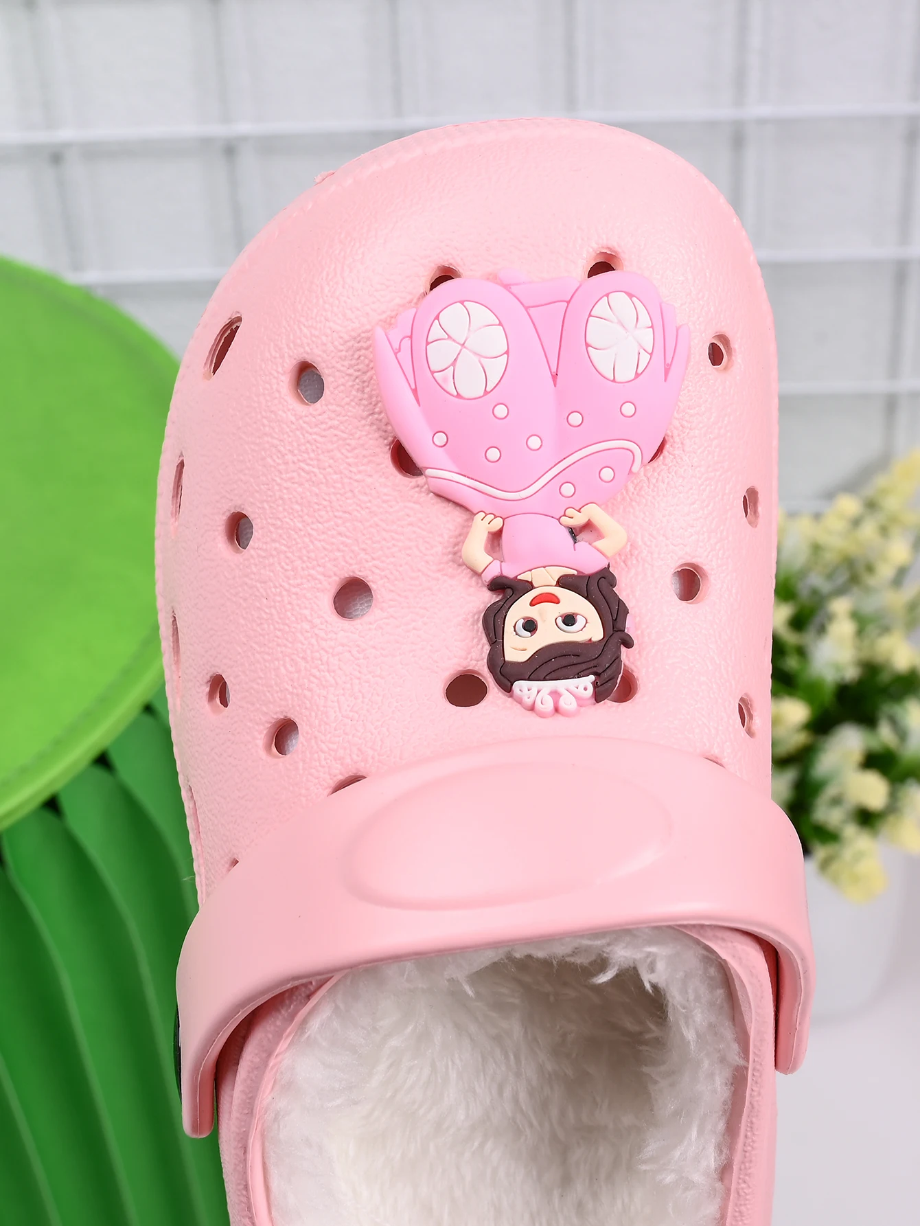 أحذية أطفال مبطنة بالصوف أحذية منزلية داخلية مانعة للانزلاق تبريد نعل ناعم أحذية أطفال صغار أحذية بناتي أحذية قطيفة دافئة #4