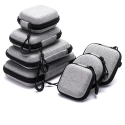 Étui de téléphone portable antichoc, sac pour écouteurs, sac de rangement pour casque, coque rigide, accessoires pour écouteurs, carte mémoire, câble USB