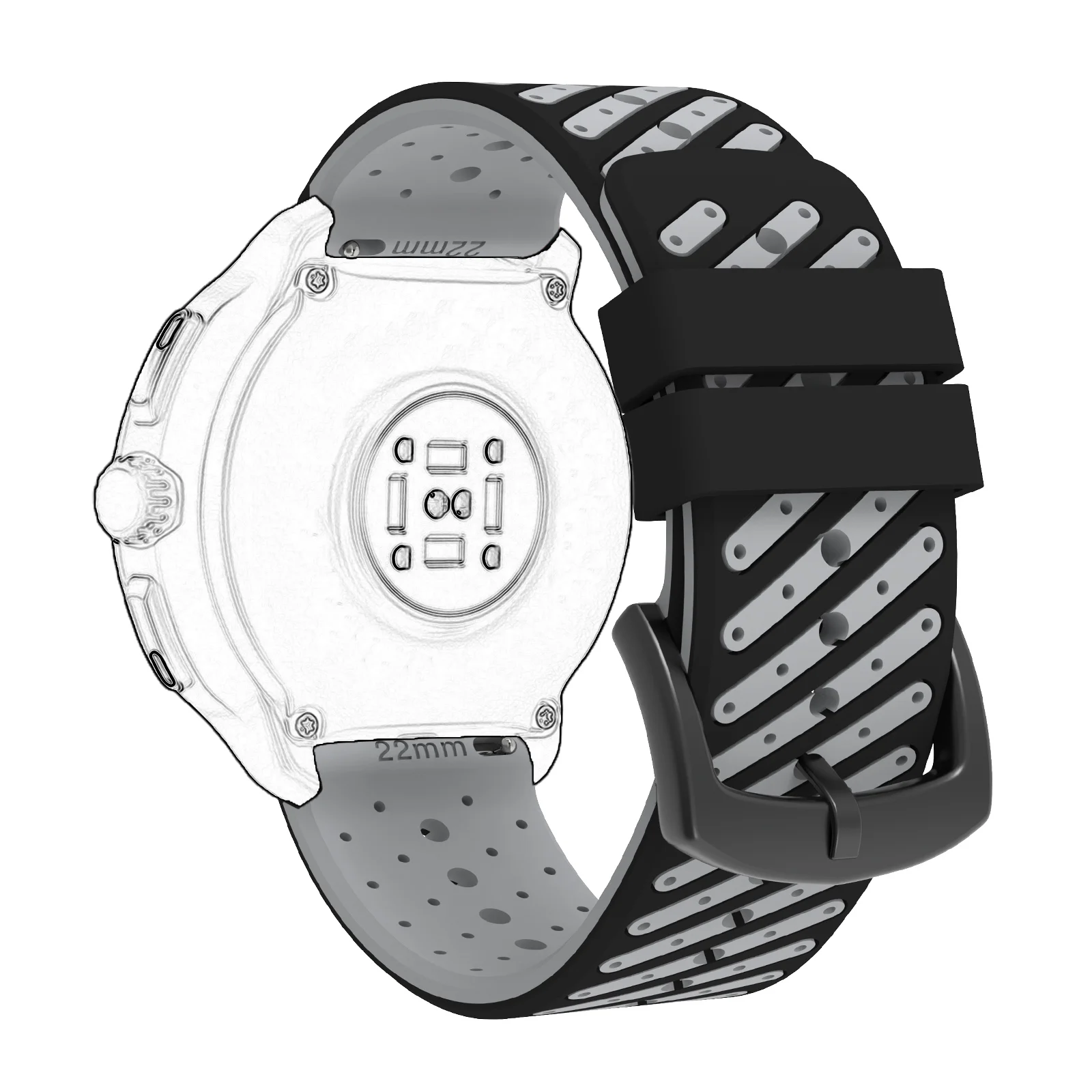 22 مللي متر حزام ساعة سيليكون لساعة سامسونج جالاكسي 3 45 مللي متر حزام معصمه لساعة جالاكسي 46 مللي متر جير S3 الحدود سوار كلاسيكي #5