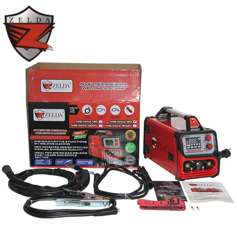 Hot sale flux cored gasless mig welding 160 soldadora inverter 4 en