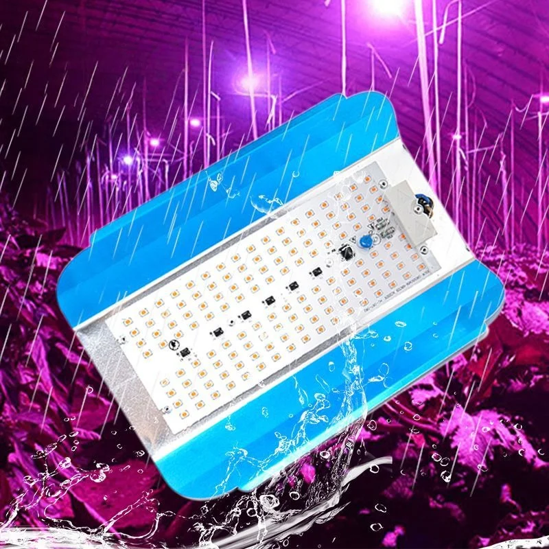 LED COB 로딘 텅스텐 스펙트럼 LED 성장등 핑크 380-840nm 100W 50W AC 220V led IC 식물등 플러드 라이트 채소 재배등