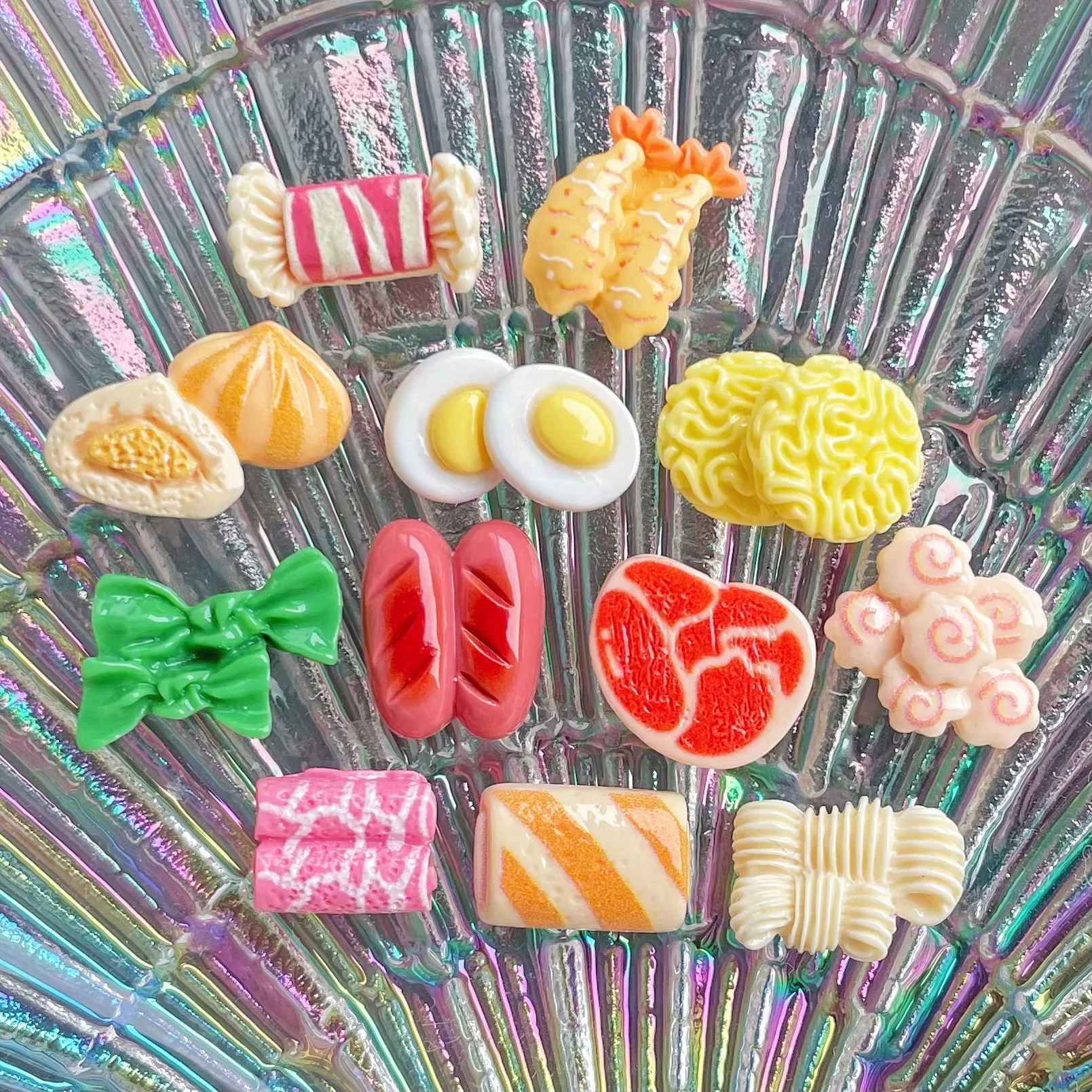 

100 pcs Resin accessory mini small size imitation hot pot base food handmade DIY creative accessory